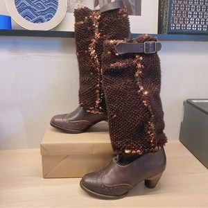 NWT Irregular Choice Women's Carnaby Queen Boots Sequin Leather Size 6.5